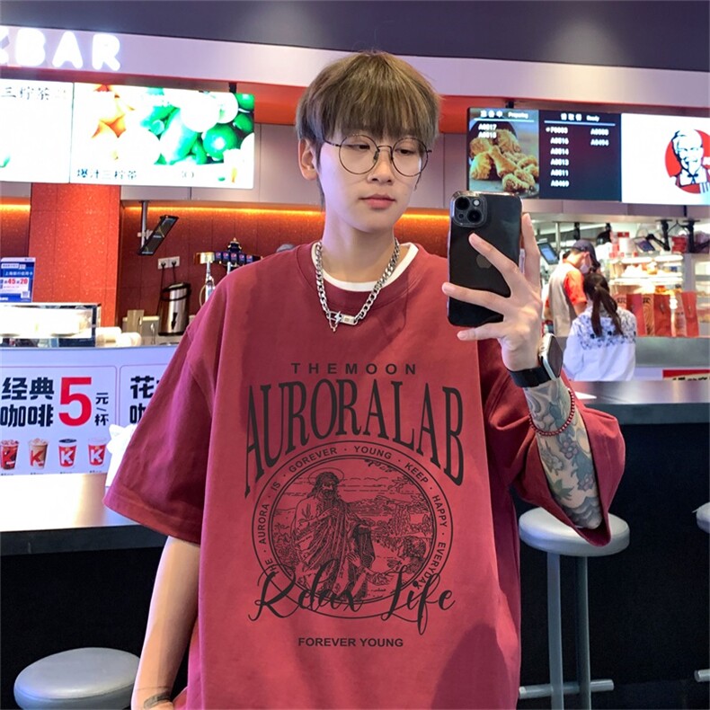 电商DSA028-DT2414特P19量大优供视频重磅纯棉绒短袖t恤男,男装T恤,电商A028