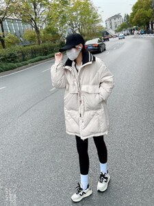 韩版中长款羽绒服图片