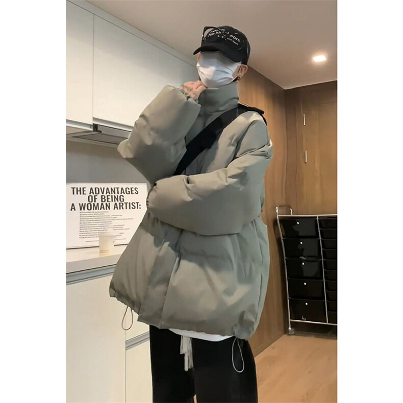 现货抖音得物可供视频冬季三防加厚羽绒棉衣外套面包棉服AM999,男装棉衣,电商A443