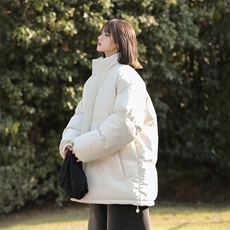 中性风秋冬新款棉衣外套纯色立领面包服保暖加厚A436-1266-P60，男装棉衣，电商A436