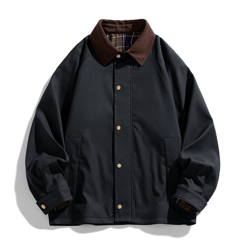 翻领夹克男春季简约宽松潮流百搭上衣服JK268-P78,男装夹克,星座308B-2