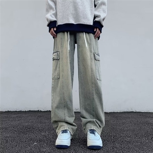 高街街头hiphop潮流设计工装牛仔裤百搭休闲裤N820-P50图片