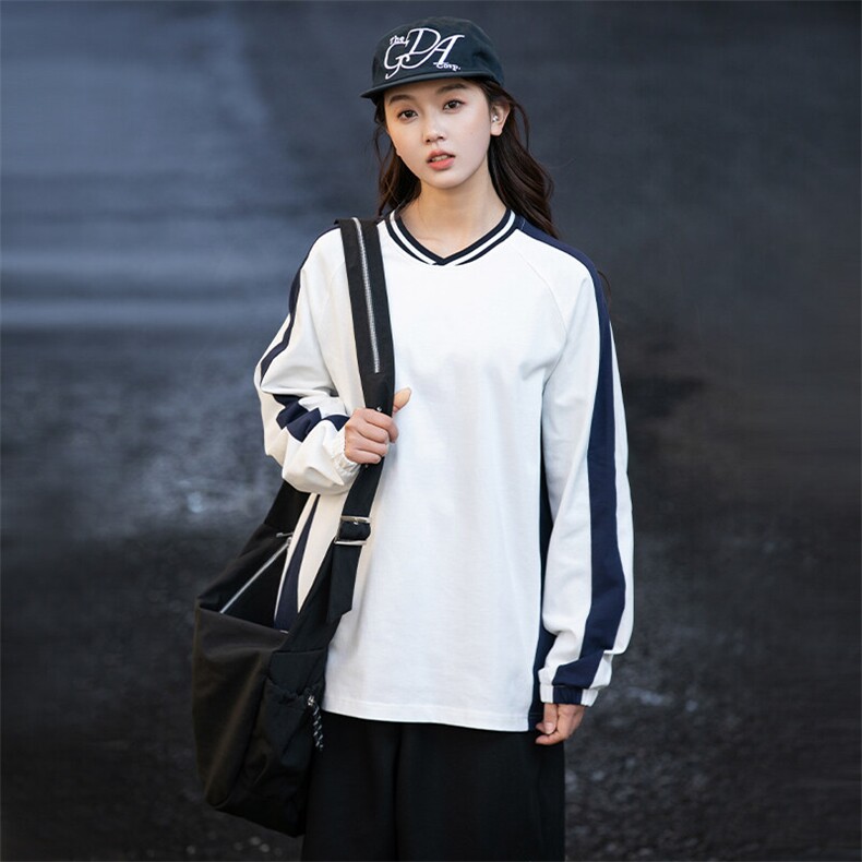 2025可二开美式复古撞色拼接纹提花V领冰丝速干球服TC3213-P35,男装T恤,星座717