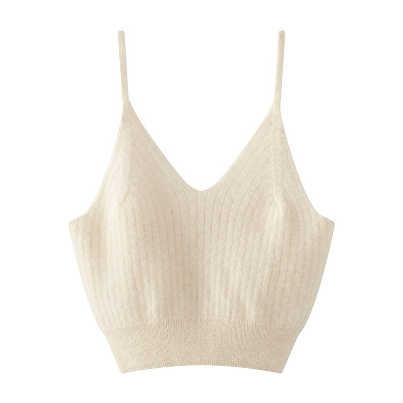 2025年秋季女士超短吊带，女装背心吊带，羿纯羊绒