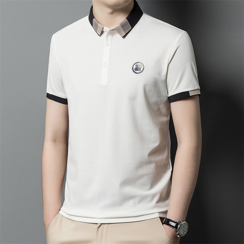 精品时尚丝光棉短袖T恤男上衣夏季男士休闲半袖POLO衫潮SW558-P63,男装Polo衫,星座1105-3