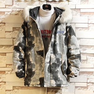 MC49120-P135 日系潮棉衣男大码派克服男工装棉服外套棉袄 砖墙图片