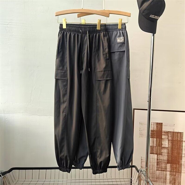 工装裤子男潮牌收口夏季2025新款运动束脚男速干休闲裤KK137-P40,男装工装外套,星座911-3