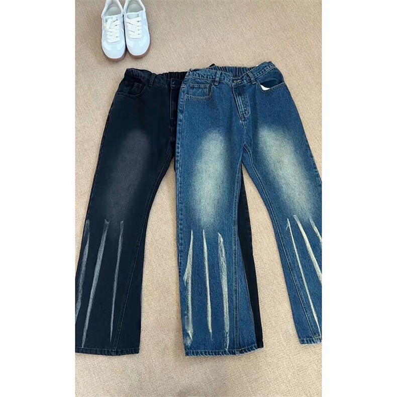 美式ins高街hiphop微喇扎染牛仔裤货号K2313P55控78，男装牛仔裤，电商A063