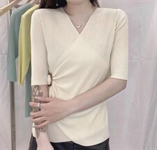 褶皱设计针织衫，其它，魅力元素