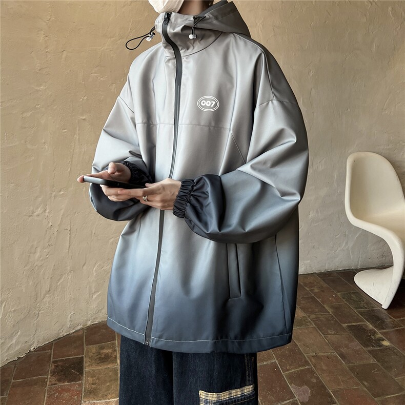 1港风山系防水冲锋衣渐变色夹克男：聚酯纤维JK77087P85控128，男装夹克，星座226-2