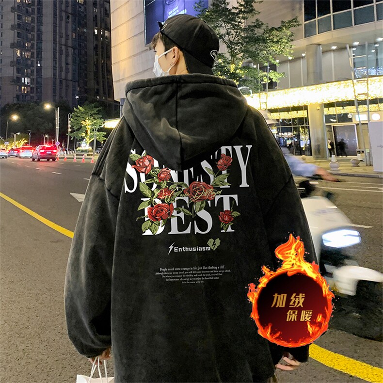 直播品质500克重磅美式做旧水洗卫衣SL1550-常规特P55加绒特P65,男装卫衣,电商A486