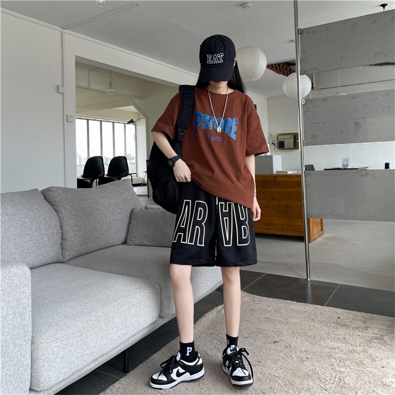 218-1-P25-D40夏季宽松休闲字母印花五分裤,男装休闲裤,四季星座218-1
