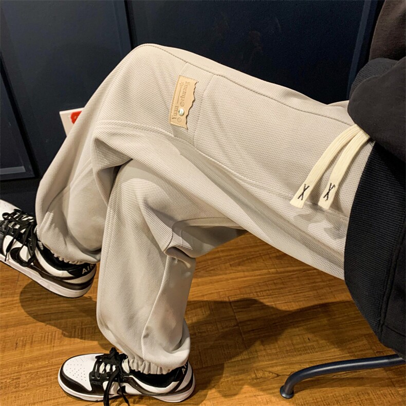 2024春季新款宽松休闲裤束脚运动裤卫裤313A-1-NK89-P55控68,男装休闲裤,星座808A-1