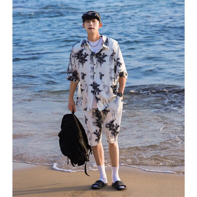 1短衬CS77033特P25DK77055特P18无差价套装TZ77066特P43大码M-5XL，男装休闲套装，星座226-2