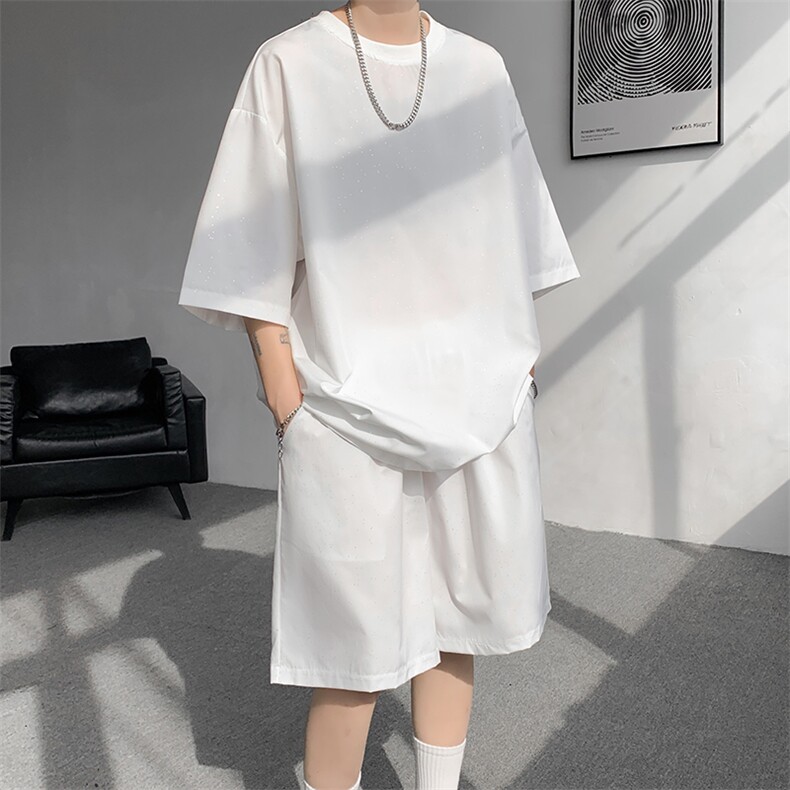 8XL-M 特大码休闲运动套装男士夏季短袖短裤衣服一套男装TZ103P32图片