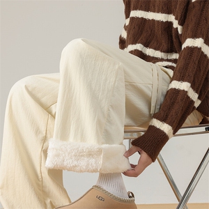 15冬季加绒加厚简约百搭休闲裤直筒裤XZ211-1-K2478-P55图片