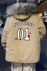 MM48205-P130 冬季大毛领棉衣男士大码加厚棉袄男棉服图片