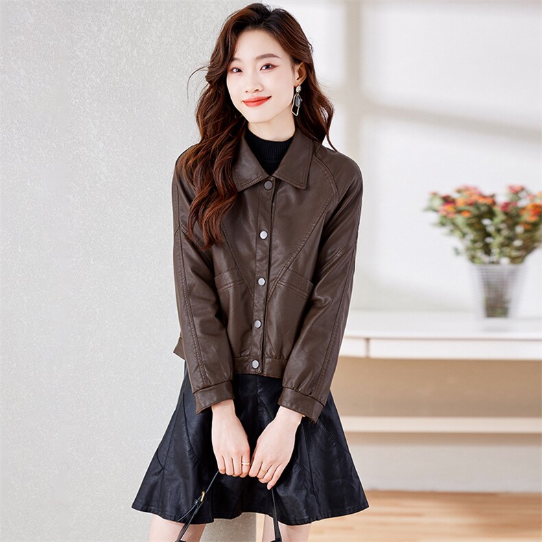 BAO加绒加厚皮衣女装2025秋冬新款高级感时尚洋气小个子皮衣外套，女装皮衣，潮流依族