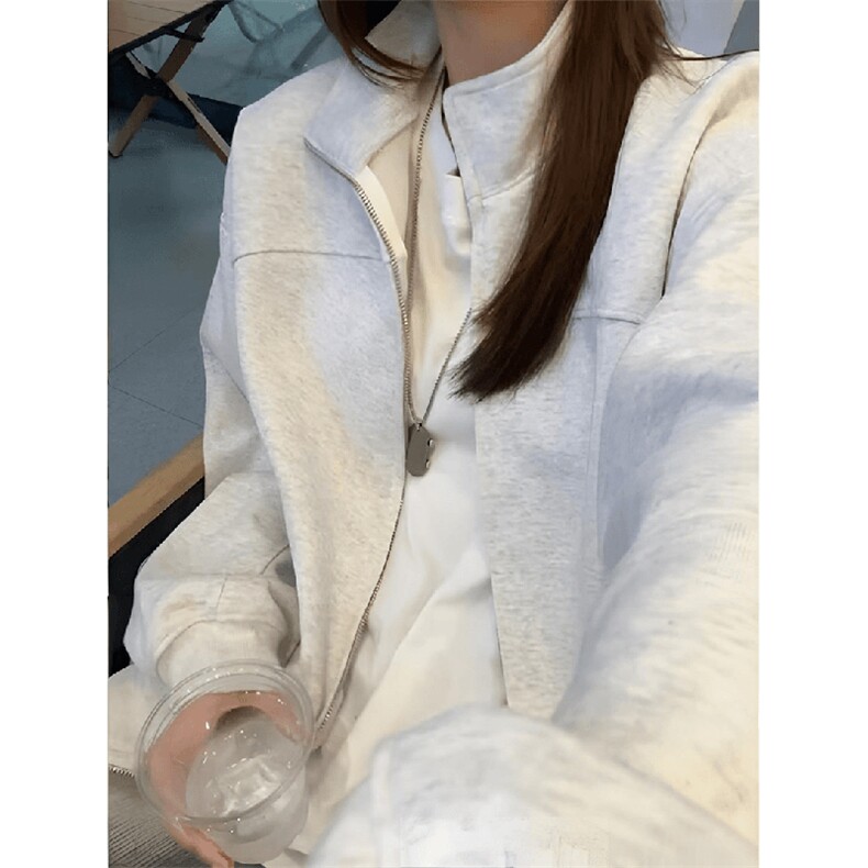 抖音得物品质26春装美式高街重磅结构纹理立领卫衣夹克外套XS105,男装夹克,电商A486