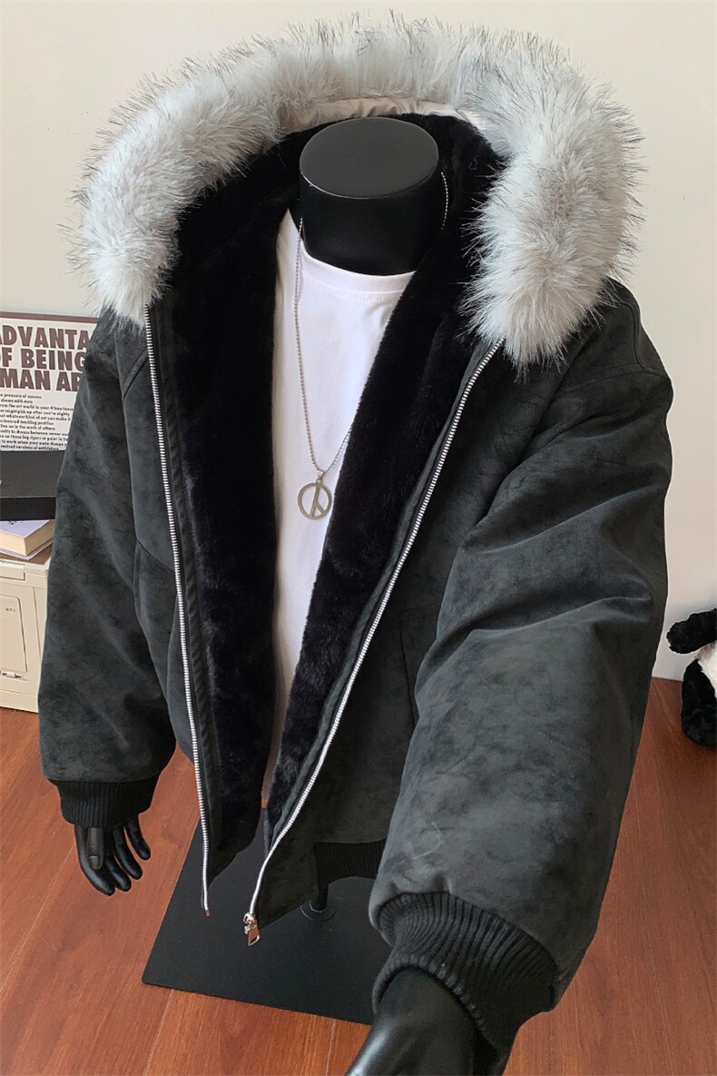大理石座山雕连帽绒毛刺绣外套冬季棉服夹克XZ514-2-25106-特P100,男装夹克,星座514-2(原B239)