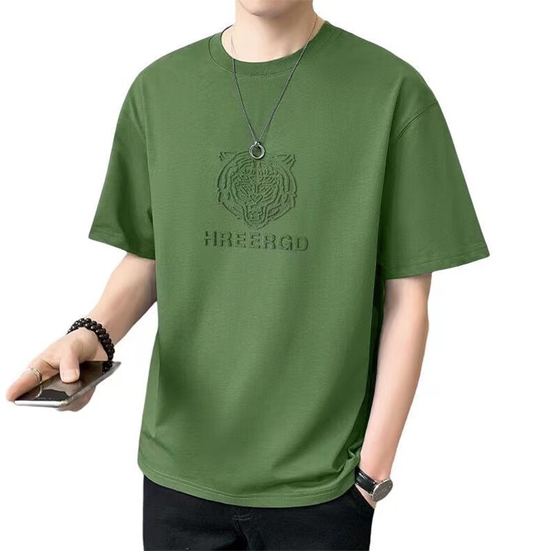 抖音高品质重磅双支精梳棉T恤男夏季潮牌帅气上衣T353P45,男装T恤,星座1602（原101B）