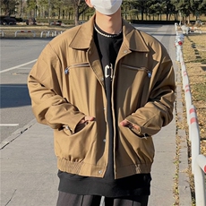 W11031-P70网图现货春季新款穿搭短款垫肩外套高级感痞帅夹克，男装夹克，星座1608