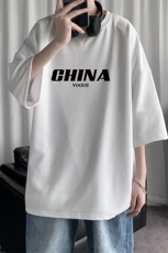 Q11001-P30春夏季七分袖t恤男大码五分袖男短袖中袖，男装T恤，电商A040