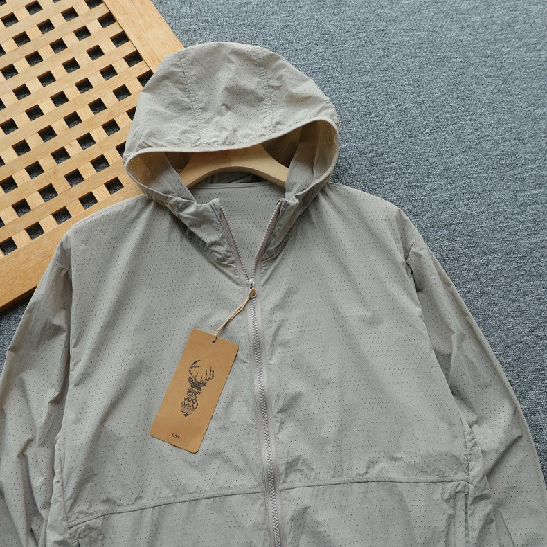 日单小鹿全身网眼孔透气男女同款连帽防晒衣百搭轻量化外套,男装夹克,星座1210-1