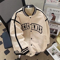 美式拼接情侣款棒球服男女春上衣韩版ins休闲卫衣外套MF338-P103，男装卫衣，星座412-3