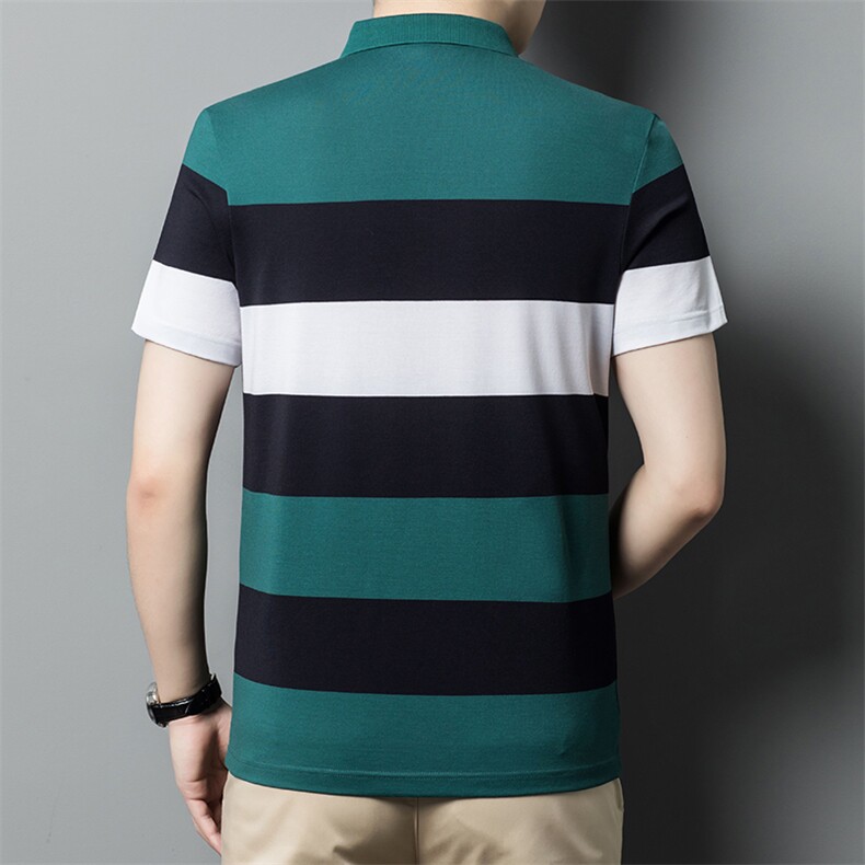 商务休闲短袖t恤男士夏季新品内搭打底衫中年男装翻领polo衫衣服,男装T恤,电商B212（原钱塘6029）