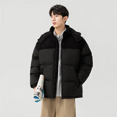 棉服撞色拼接灯芯绒外套男生冬季棉衣情侣装棉袄子M810-P85，男装棉衣，星座308B-2