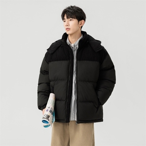 棉服撞色拼接灯芯绒外套男生冬季棉衣情侣装棉袄子M810-P85图片