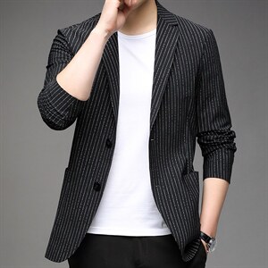 YZ6822男士2023秋新款长袖西服休闲外套单西修身小西装P125图片