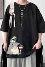YT26152-P30亚短袖t恤男大码五分袖男宽松七分袖港风模特，男装T恤，电商A040