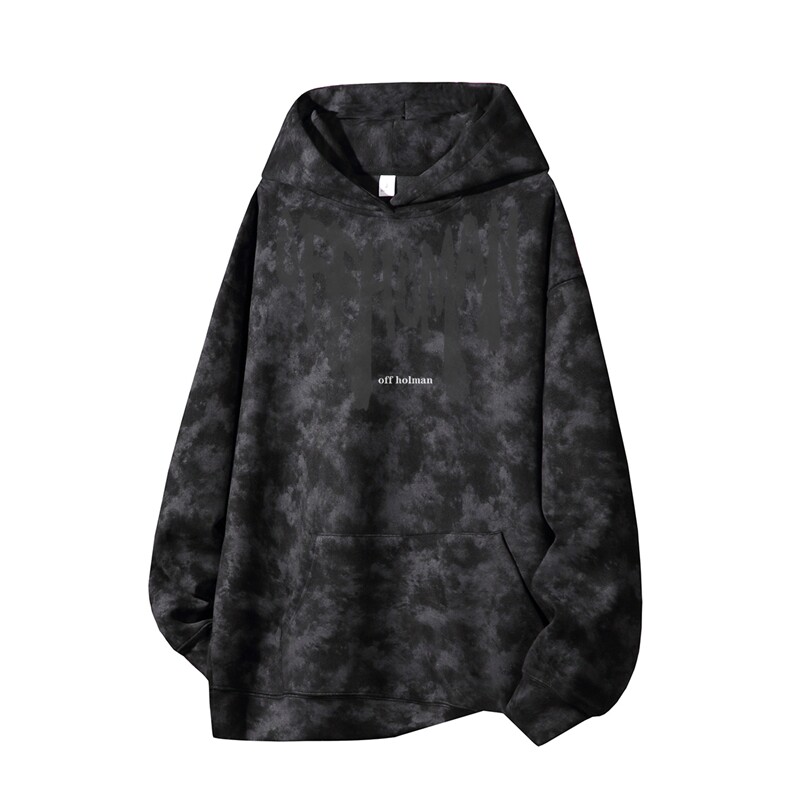 得物供货、重磅420克现货麂皮绒扎染卫衣HD019-1-WL25415ZR-P45,男装卫衣,电商019-1