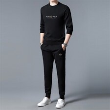 S3032-2钱塘2020-2春秋百搭薄款时尚休闲中青年男士卫衣套装P127，男装休闲套装，钱塘207-2