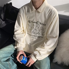 休闲印花套头卫衣青春流行新款POLO领Y105P38，男装卫衣，星座1116-2