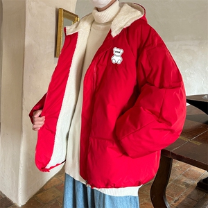 控128加绒面包服男大码羊羔毛棉衣男MY16292-P100图片