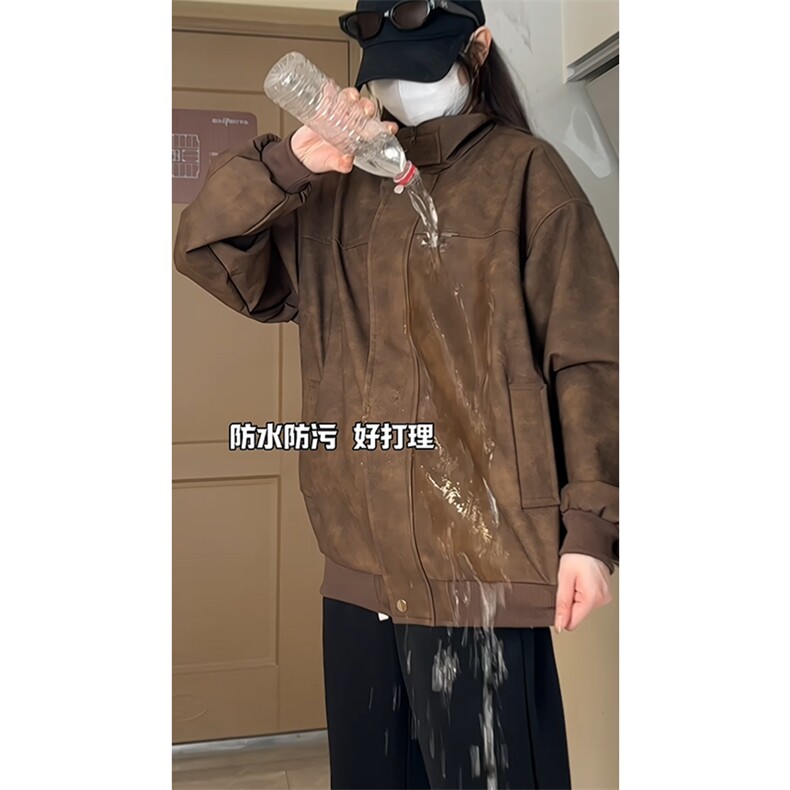 （量大差价足）春秋款复古PU皮夹克磨砂质感外套1213-DY2313-P95,男装夹克,星座1213