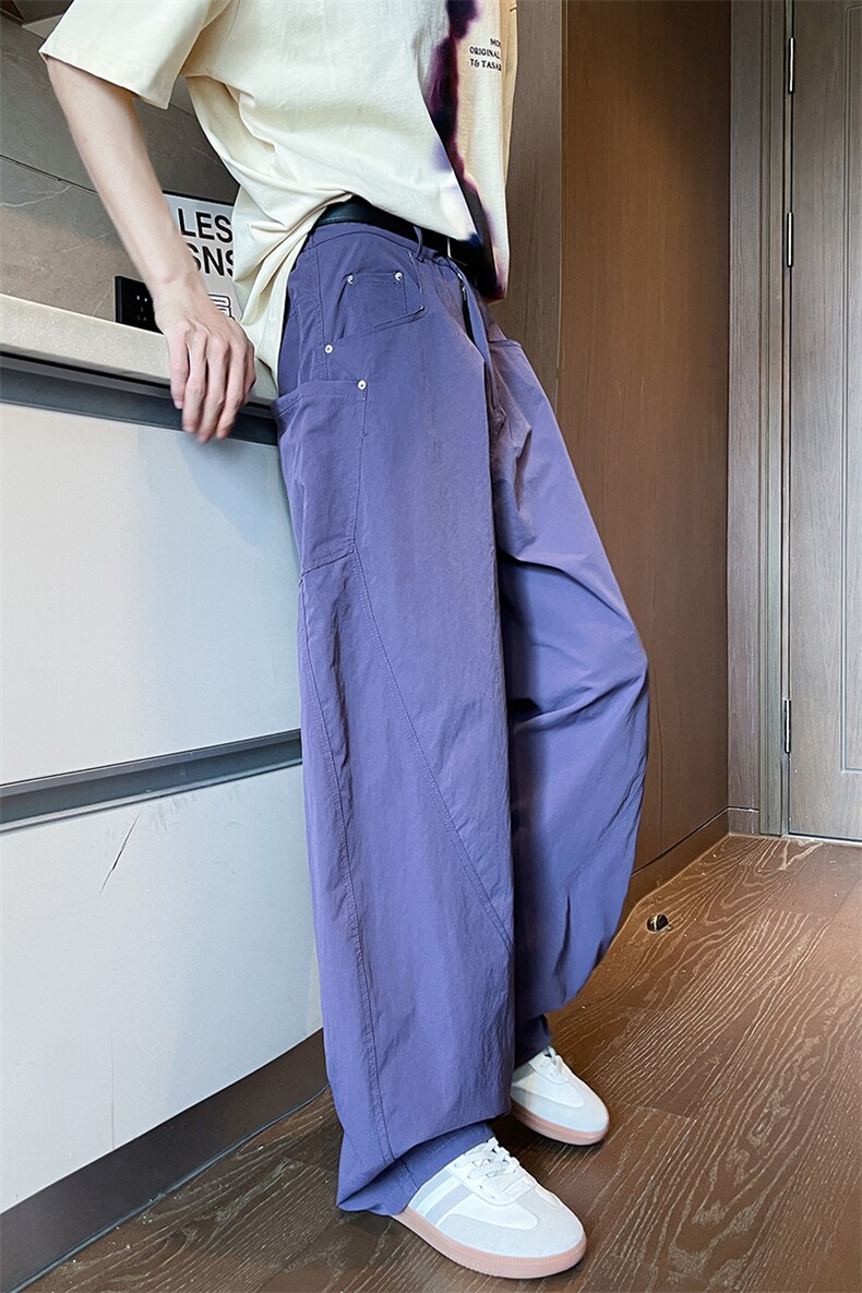 8XL-M大码休闲裤男高街ins休闲长裤弯刀裤美式vibe微喇裤K972TP45,男装休闲裤,电商D206-1