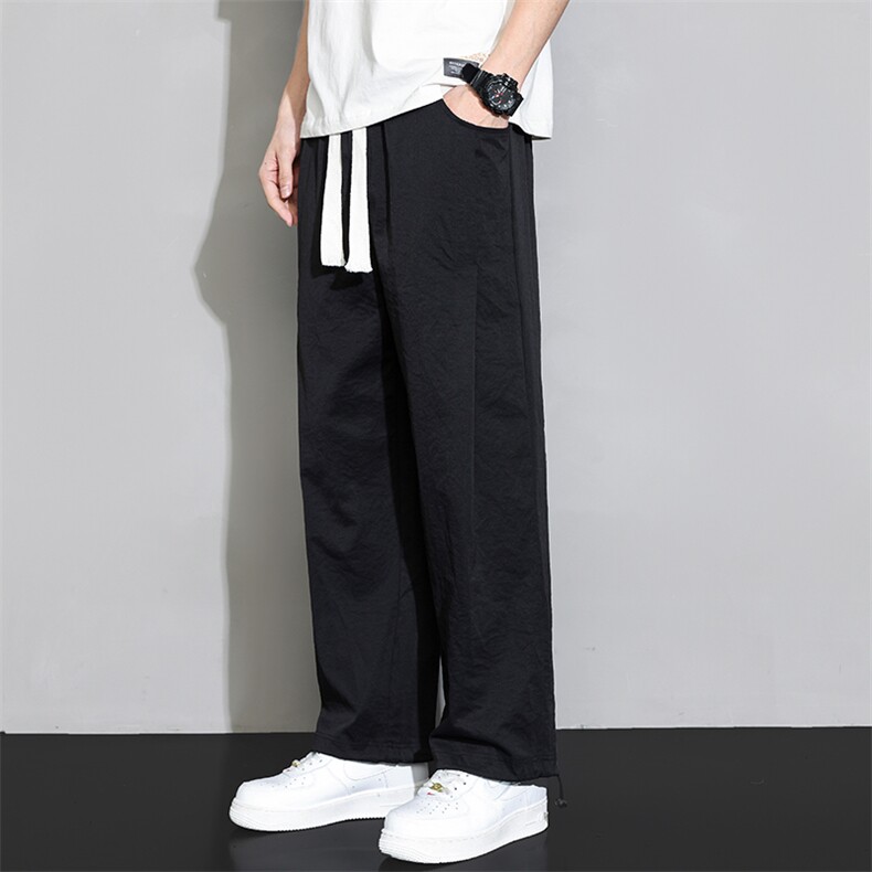 潮流前线日系潮牌夏季新款男士设计感宽松休闲裤CK2317-P45,男装休闲裤,星座717
