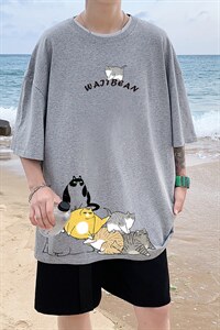 DX17155-P20纯棉短袖t恤男大码半袖打底衫宽松体恤衫港风,男装T恤,电商A040
