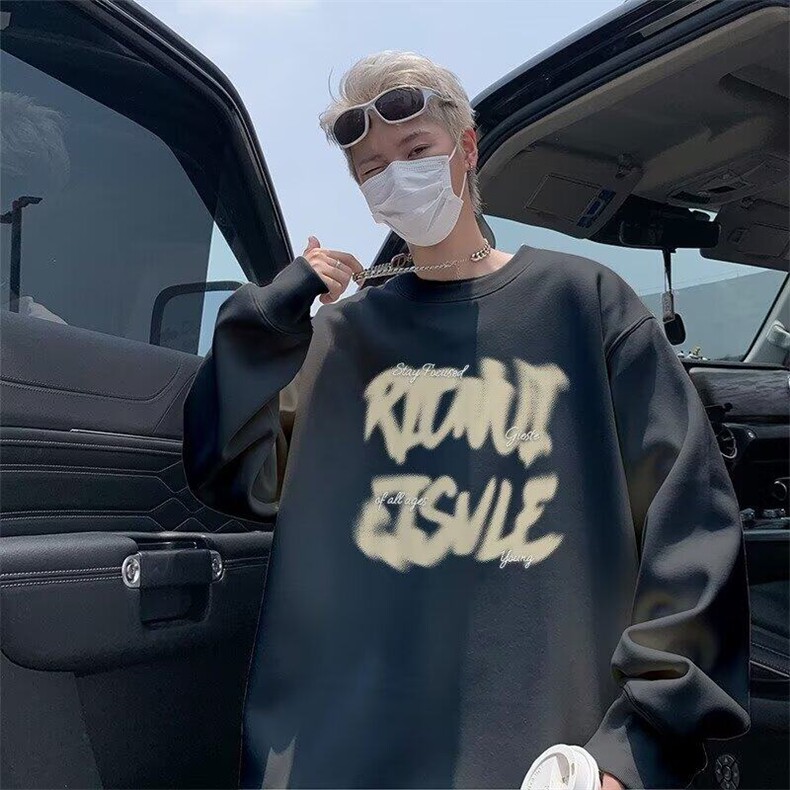 美式复古直筒宽松牛仔裤男水洗做旧潮牌裤子高街百搭街头水洗做旧,男装牛仔裤,星座218-1（原230）