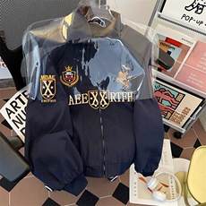HY182ZZ-特78美式复古哈灵顿夹克高级感宽松工装外套男女春季，男装夹克，星座1007（原301D）