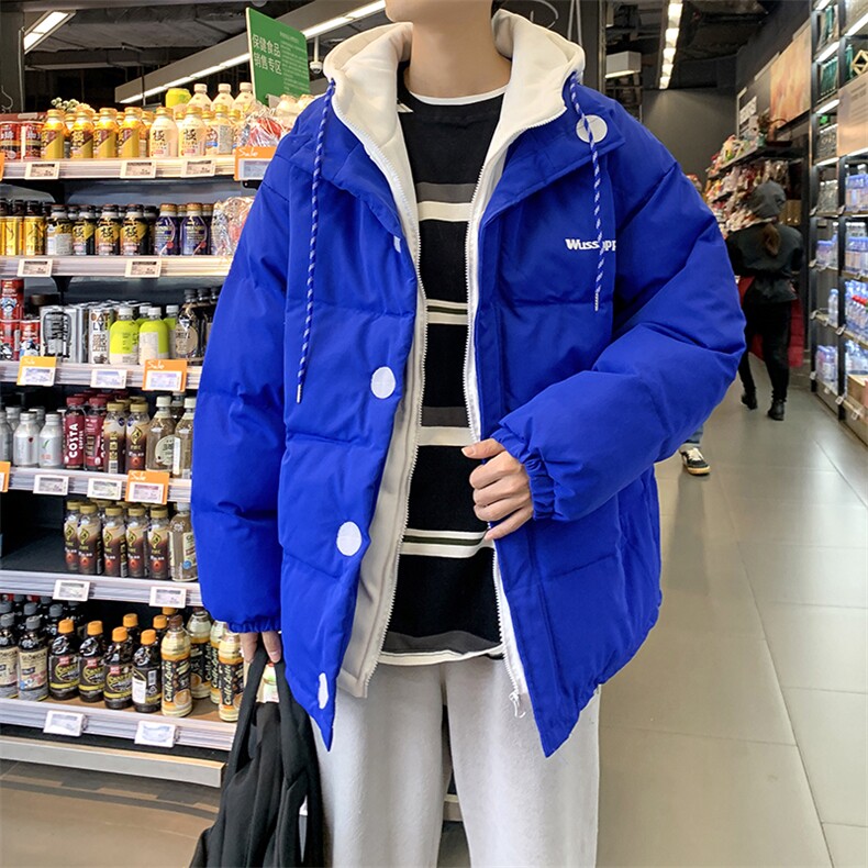 假两件棉服男连帽外套冬季港风ins棉衣学生面包服w1921-p85,男装棉衣,星座412-3
