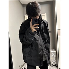 菱形格羽绒棉服男款轻薄美式面包服高街立领外套MC335，男装棉衣，星座1116A（原606A-3）