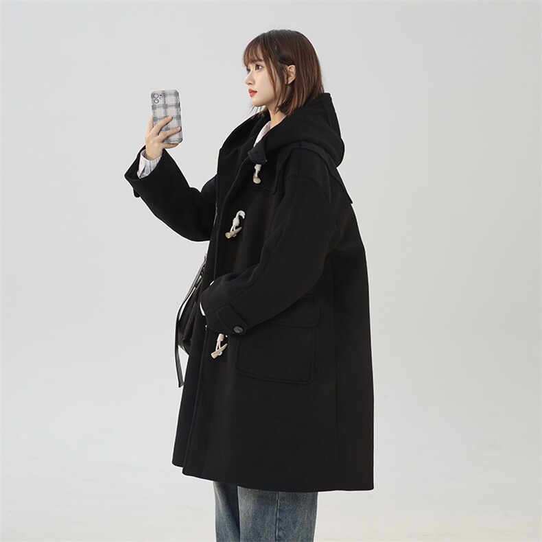 N906P158高端毛呢外套秋冬高级感学院风复古时尚氛围感长款大衣，男装毛呢大衣，电商A170