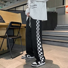 218-1-P32-TK51新款时尚休闲侧边格子休闲裤，男装休闲裤，四季星座218-1