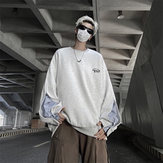 印花秋冬卫衣男韩版新款圆领宽松上衣chic港风潮流WY048-P45，男装卫衣，星座308B-2
