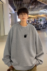 华夫格！华夫格上衣男圆领华夫格卫衣男大码长袖t恤男HY196-P30，男装卫衣，电商B367